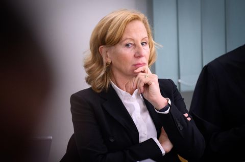 Ex-RBB-Intendantin Patricia Schlesinger beim Prozess am Landgericht Berlin