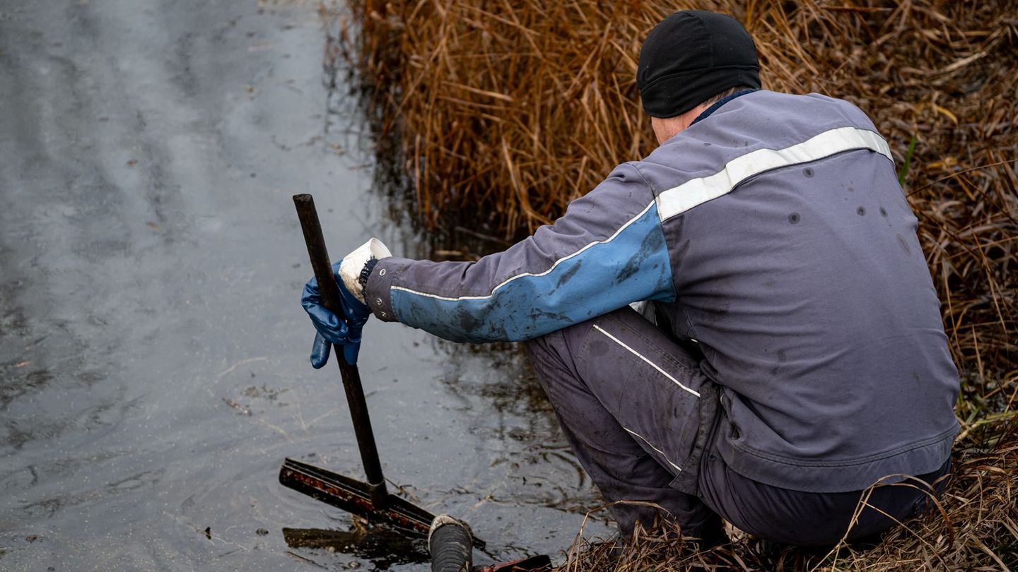 Die kaputte Ölpipeline in der Uckermark hat bislang noch keine Gewässer in Mecklenburg-Vorpommern verschmutzt. Foto: Fabian Somm