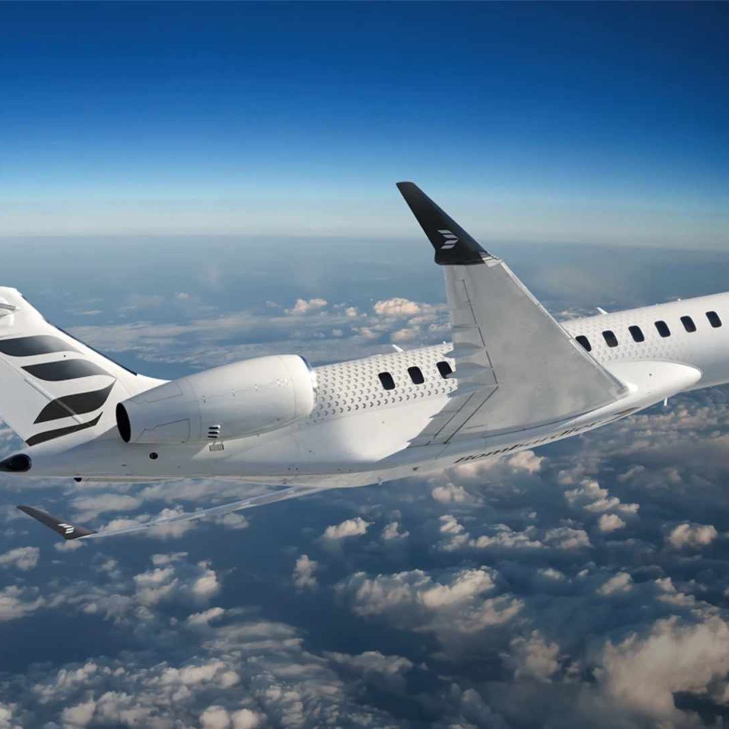 Bombardier Global 8000 Jet im Flug