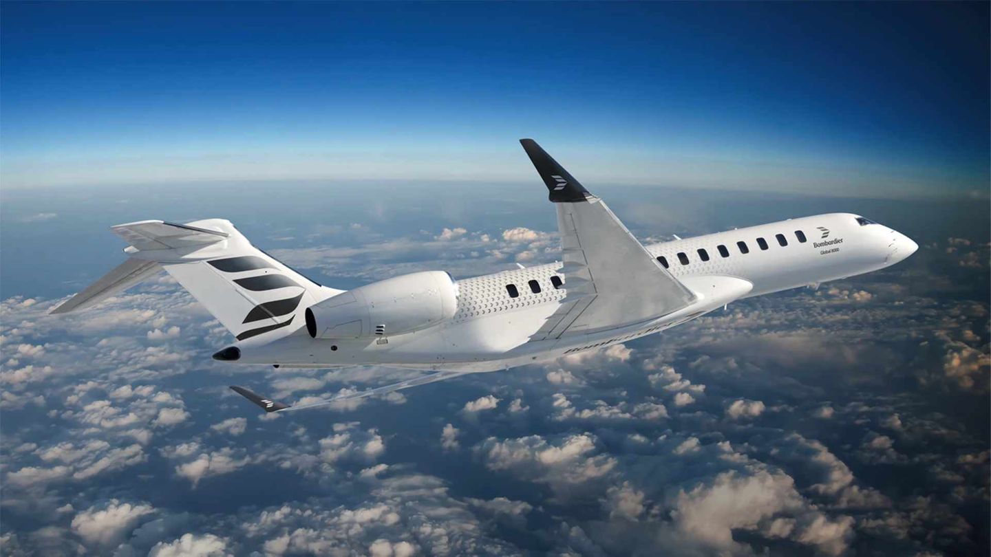 Bombardier Global 8000 Jet im Flug