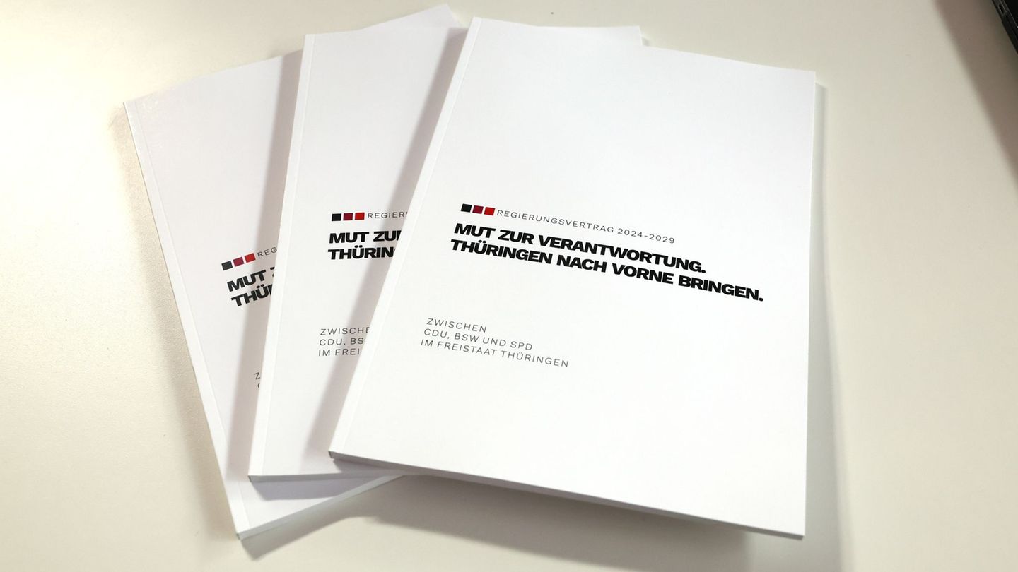 Thüringer Regierungskoalition derzeit laut Umfrage ohne Mehrheit (Illustration) Foto: Bodo Schackow/dpa