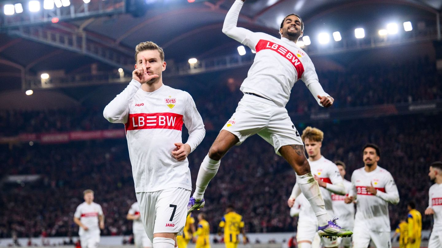 Das L zum Jubel war ein Gruß an seine Frau. Foto: Tom Weller/dpa