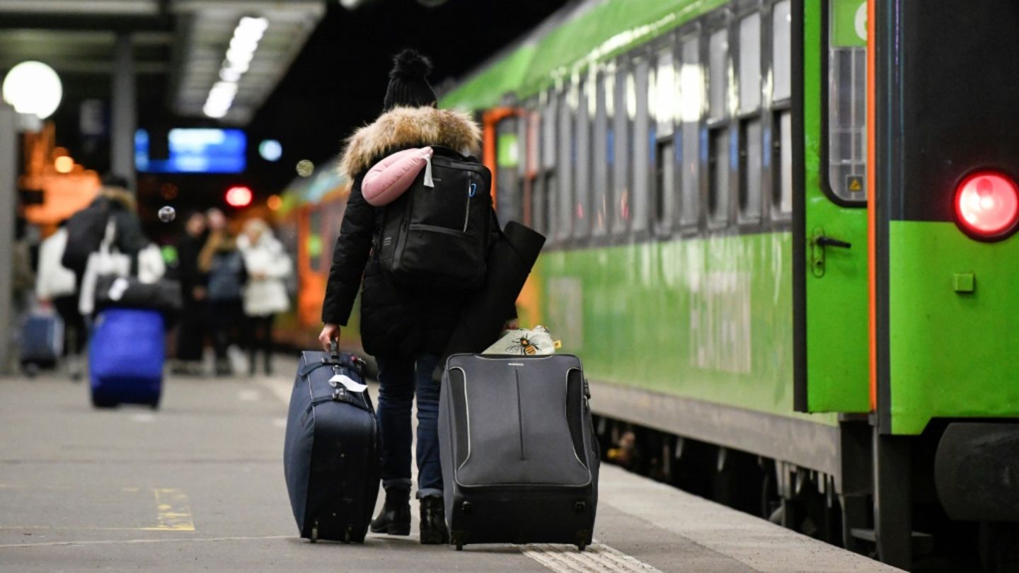 Flixtrain im Hauptbahnhof Stuttgart im Januar 2024