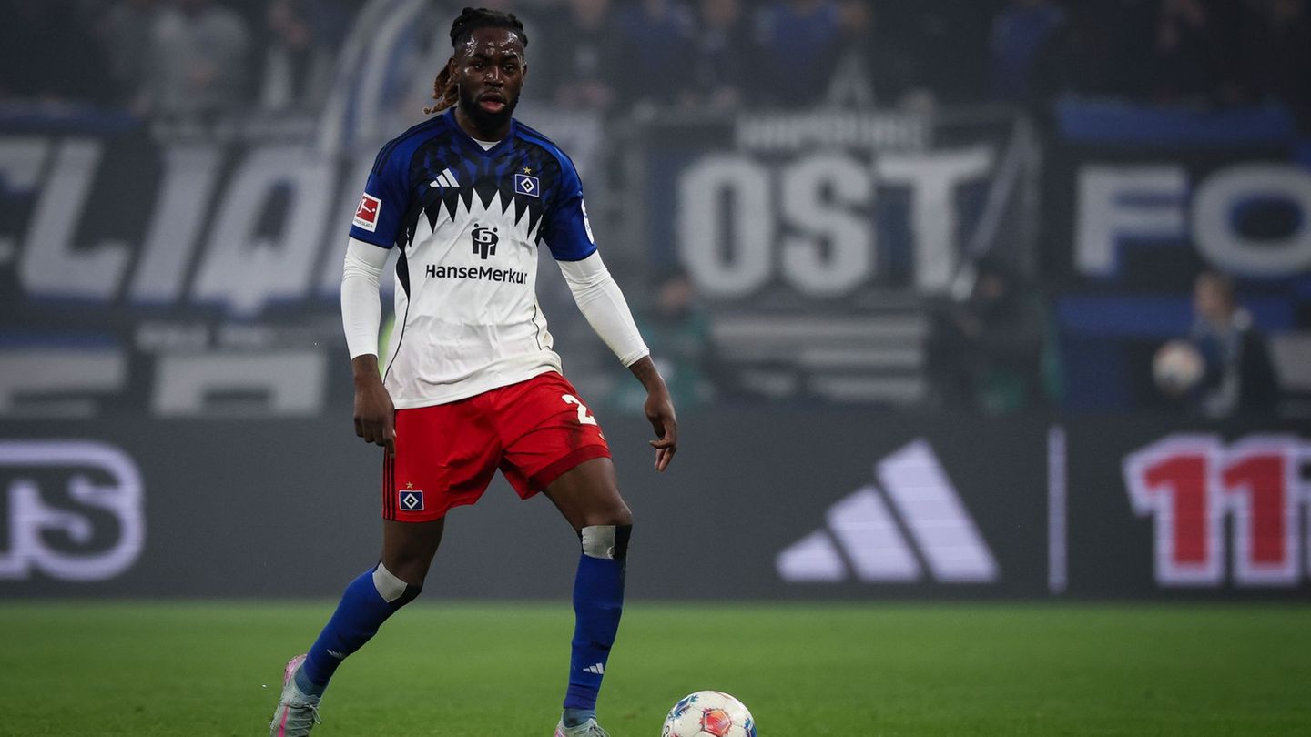 HSV-Abwehrspieler Jordan Torunarigha hatte keinen leichten Start in Hamburg. (Archivbild) Foto: Christian Charisius/dpa