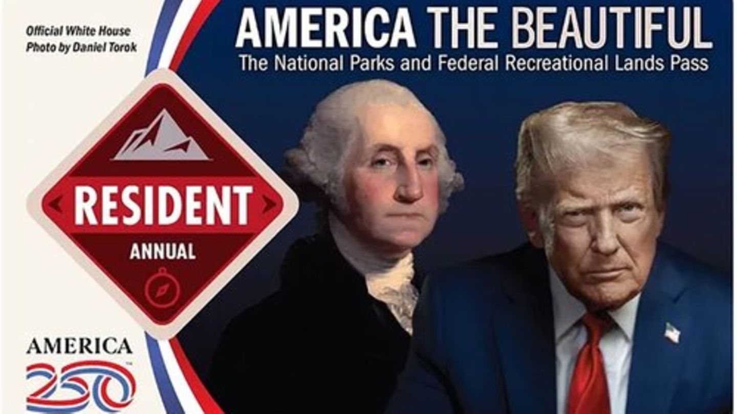 Donald Trump und George Washington auf Jahrespass