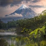 Der österreichische Fotograf Lukas Trixl fing nahe der Stadt New Plymouth auf der Nordinsel Neuseelands eine Szenerie von ursprünglicher Schönheit ein. Die Baumfarne lassen eher an die Zeit der Dinosaurier denken als an das Anthropozän. Kreisen am Himmel etwa Flugsaurier?