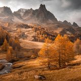 Die französischen Alpen im Herbst