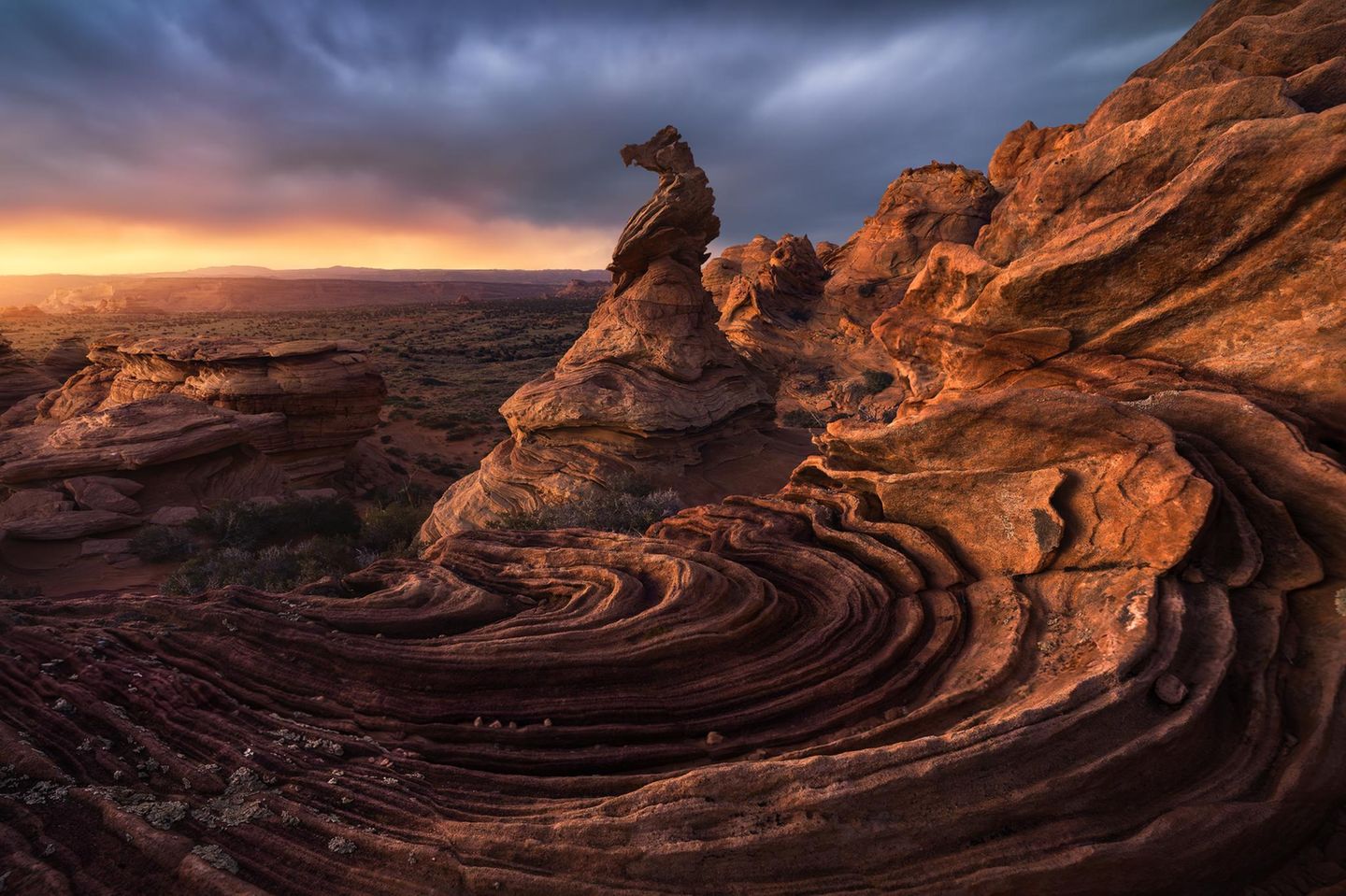 Erodierter Sandstein im Naturmonument der Vermilion Cliffs