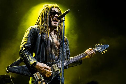 Musiker und Künstler Lenny Kravitz bei einem Auftritt in Kopenhagen
