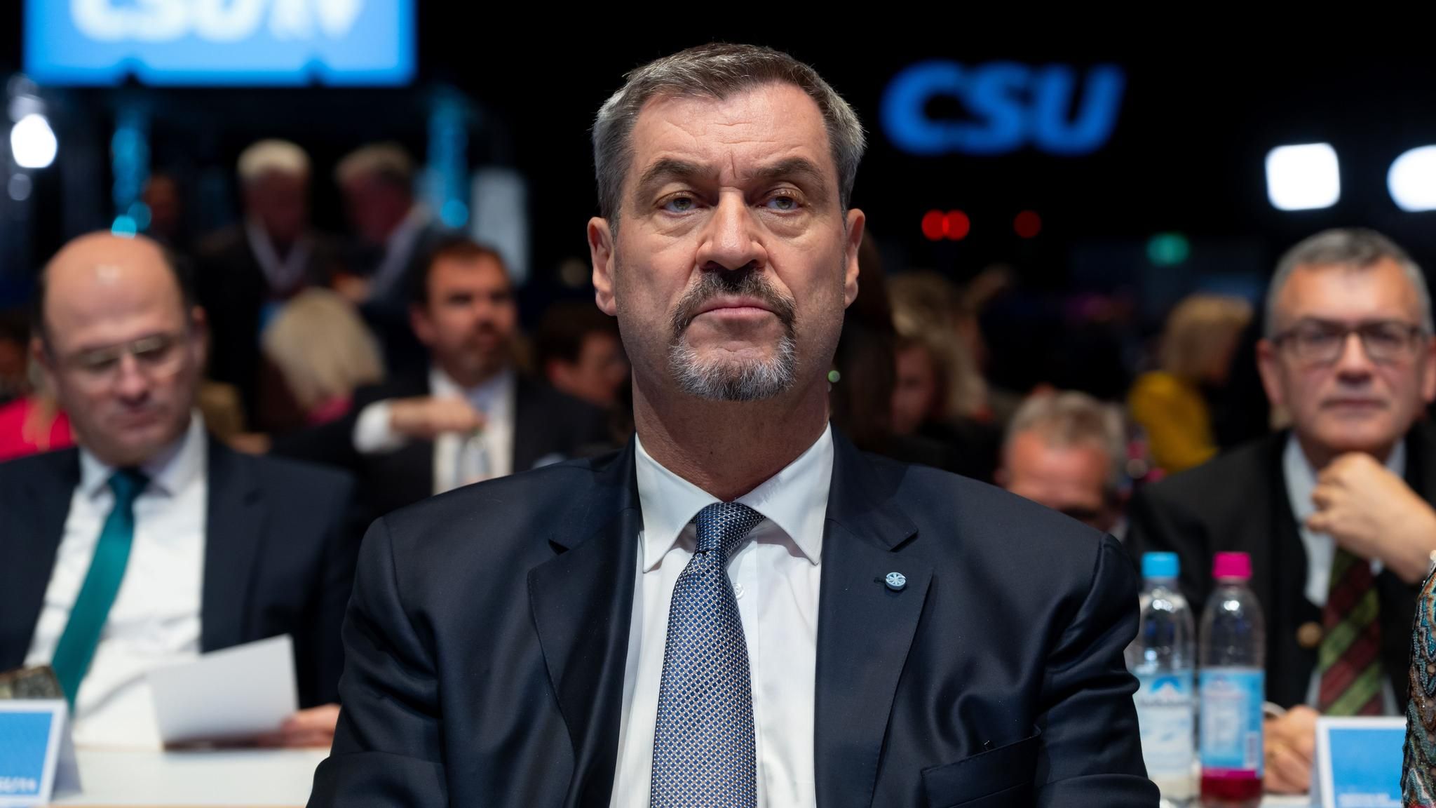 CSU leader Markus Söder at the party conference