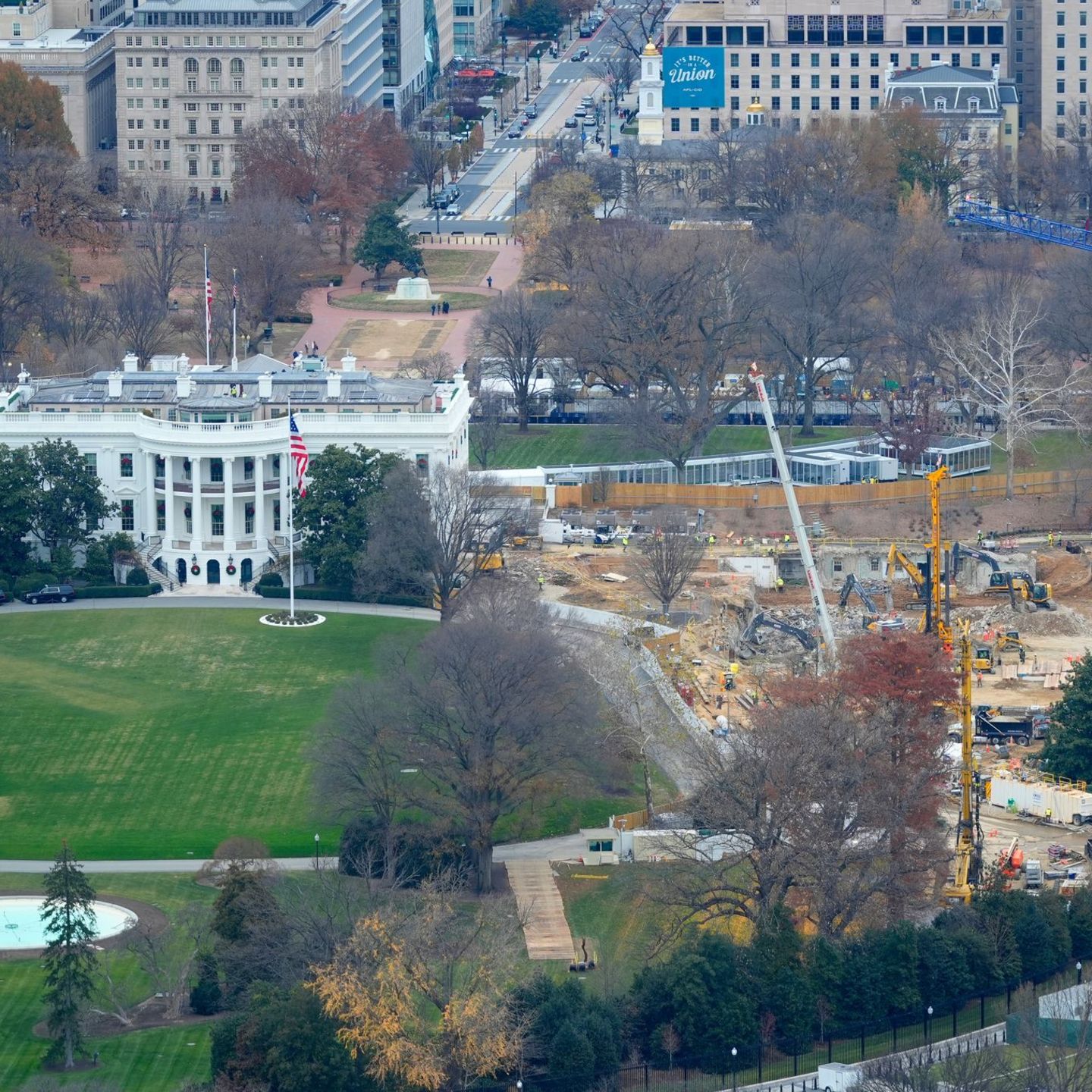Nun gibt es eine Klage gegen den Bau von Trumps Ballsaal