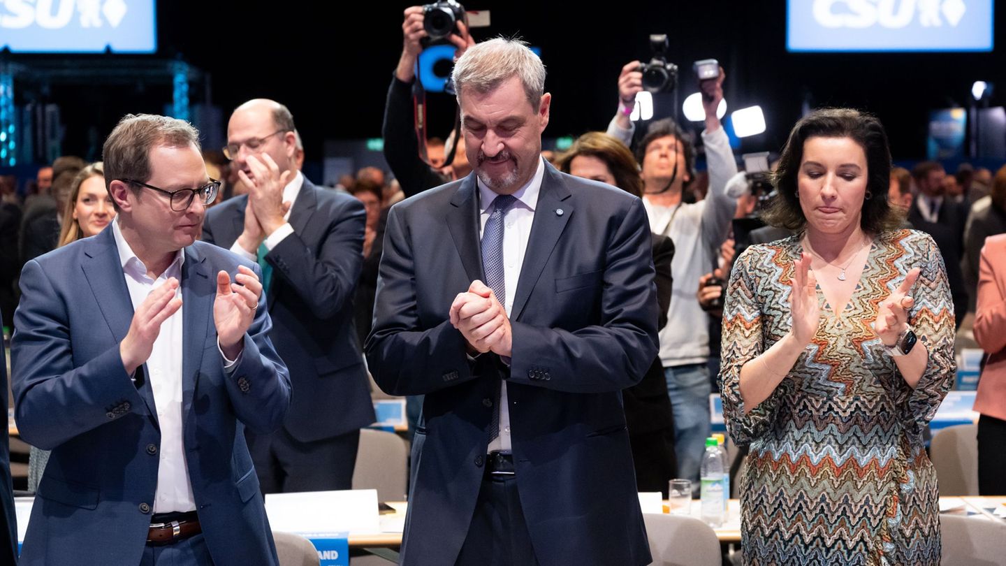 Mit seinem Prozent-Ergebnis dürfte Markus Söder nicht zufrieden sein. Foto: Sven Hoppe/dpa