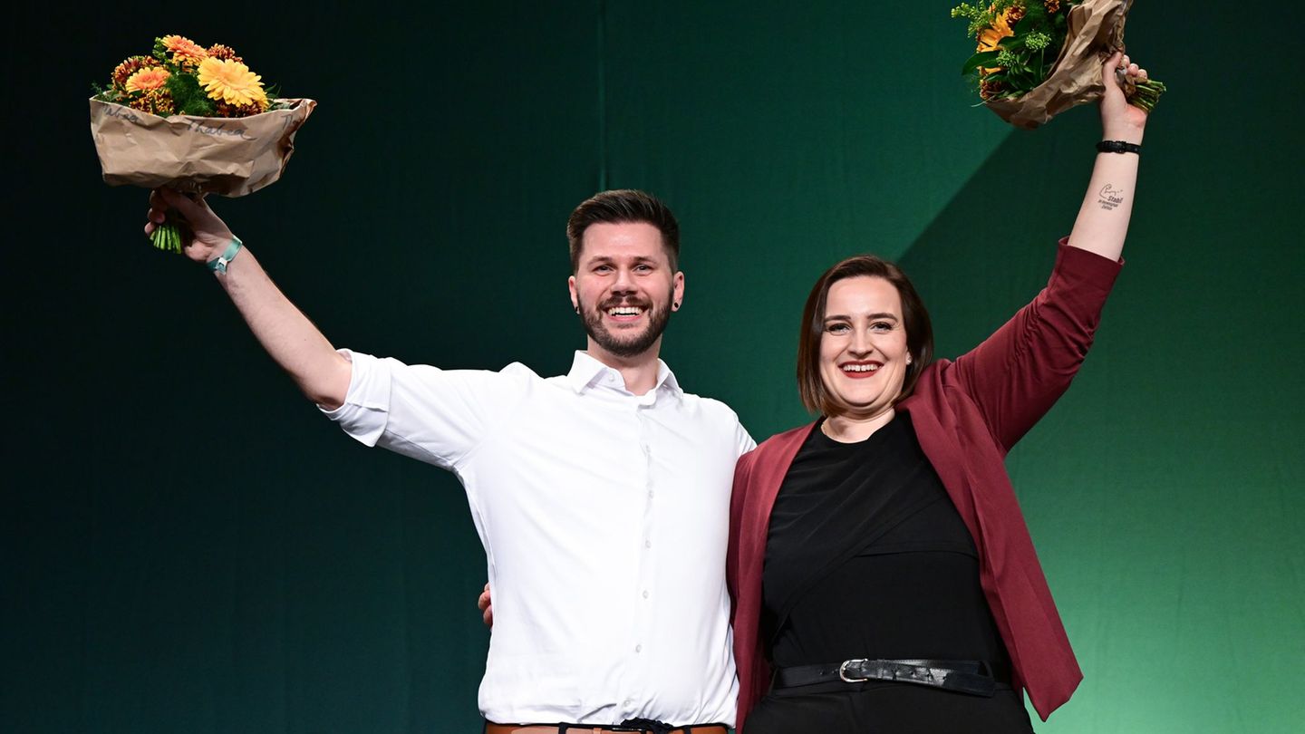 Parteien-Schwelling-und-Haggenm-ller-bleiben-Landeschefs-der-Gr-nen