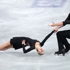 Stehen vor dem deutschen Meistertitel: Minerva Hase und Nikita Volodin. (Archivbild) Foto: Hiro Komae/AP/dpa