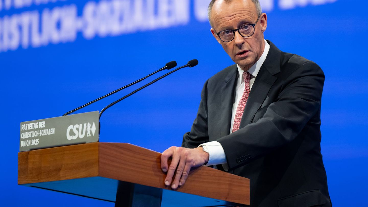 Auf Details der geplanten Verhandlungen über einen Waffenstillstand geht Bundeskanzler Friedrich Merz (CDU) in seiner Rede auf d