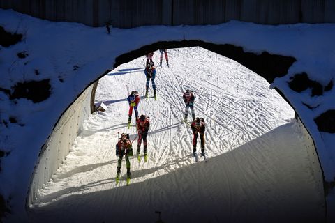 In Hochfilzen fand das zweite Staffelrennen des Olympia-Winters statt. Foto: Matthias Schrader/AP/dpa