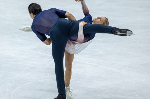 Minerva Hase und Nikita Volodin holten sich den dritten deutschen Meistertitel in Folge. (Archivbild) Foto: Peter Kneffel/dpa