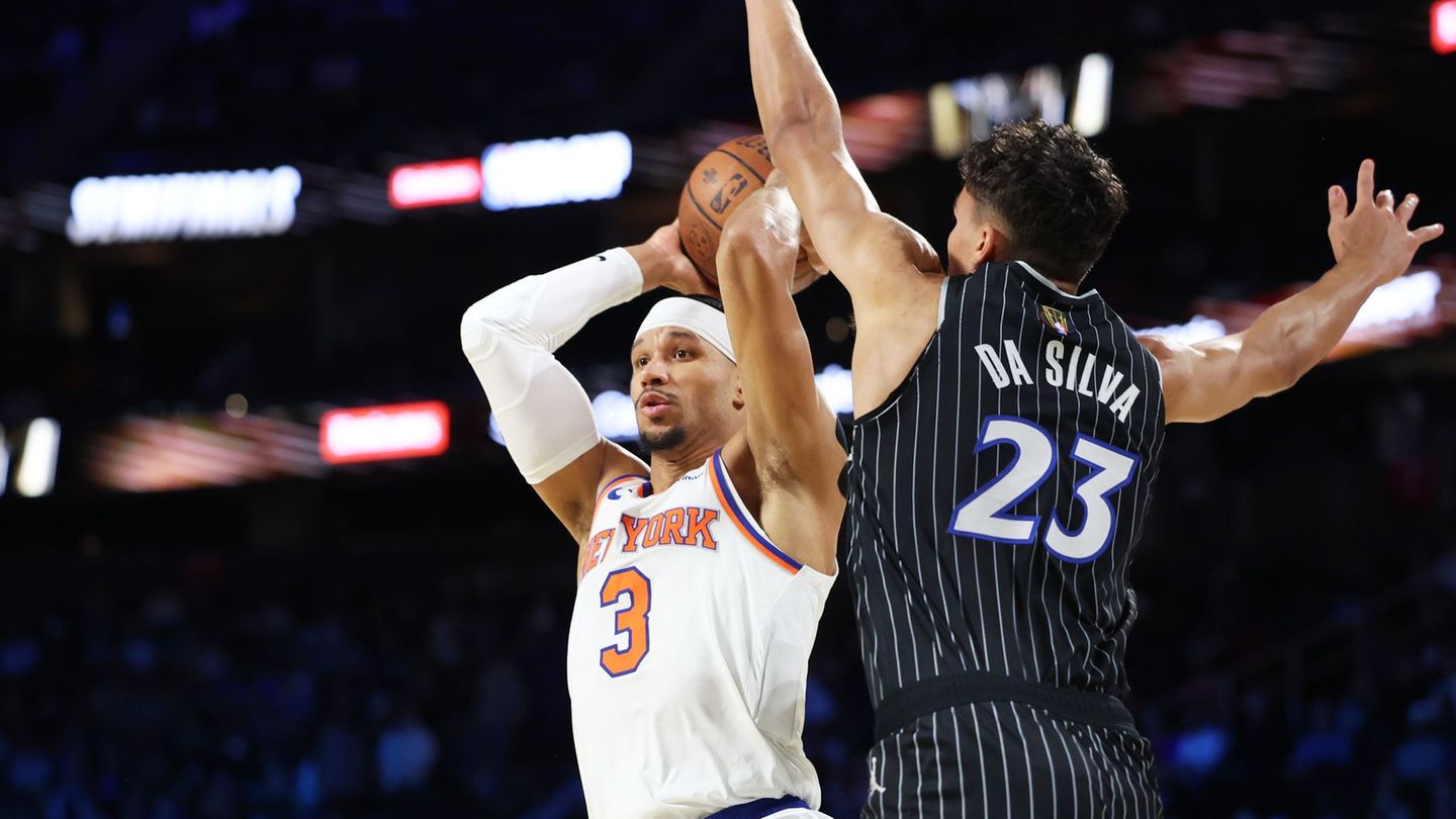 Orlandos Tristan da Silva (l) wehrte sich vergeblich gegen Josh Hart und die Knicks. Foto: Ronda Churchill/AP/dpa