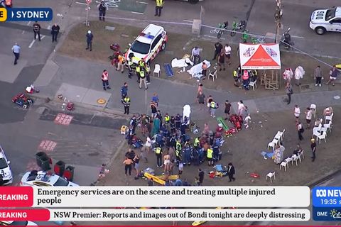 Bei dem Angriff in der australischen Metropole Sydney sind mehrere Menschen getötet worden. Foto: Supplied/ABC NEWS/AAP/dpa