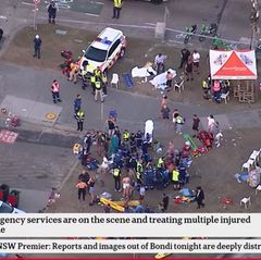 Bei dem Angriff in der australischen Metropole Sydney sind mehrere Menschen getötet worden. Foto: Supplied/ABC NEWS/AAP/dpa