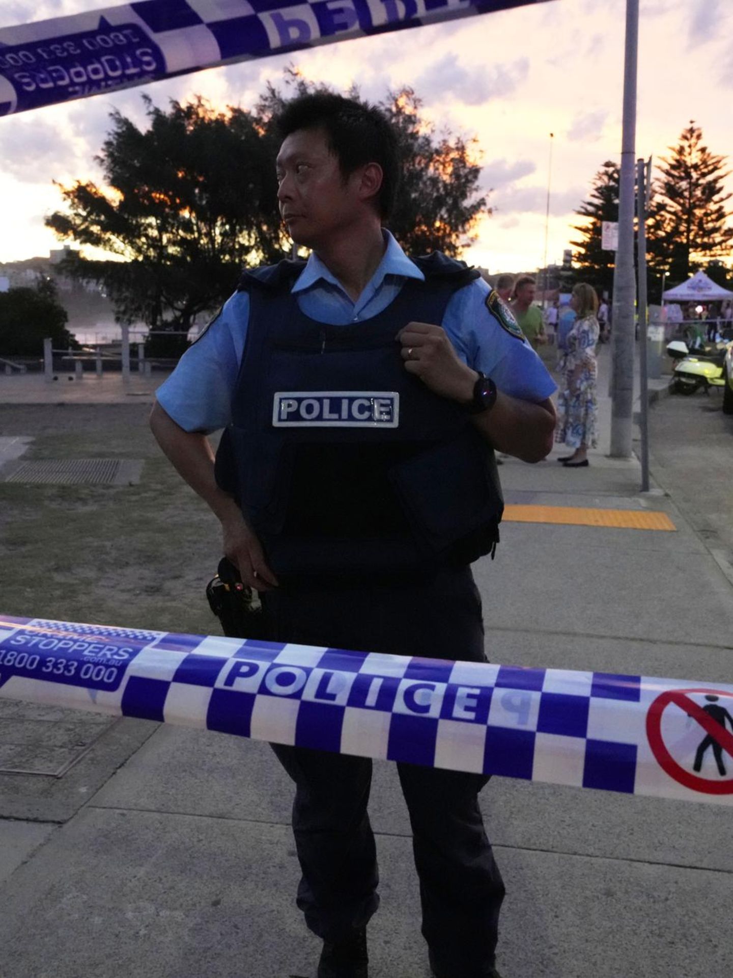 Die Polizei sperrte das Gebiet rund um den Bondi Beach in Sydney ab