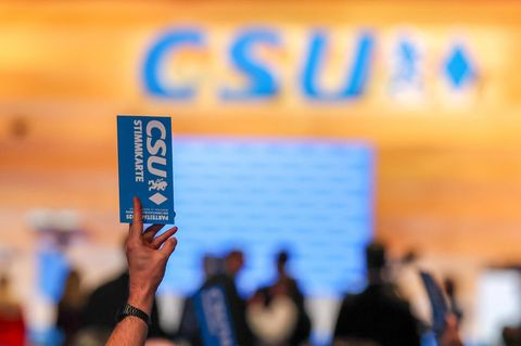 Stimmabgabe auf dem CSU Parteitag