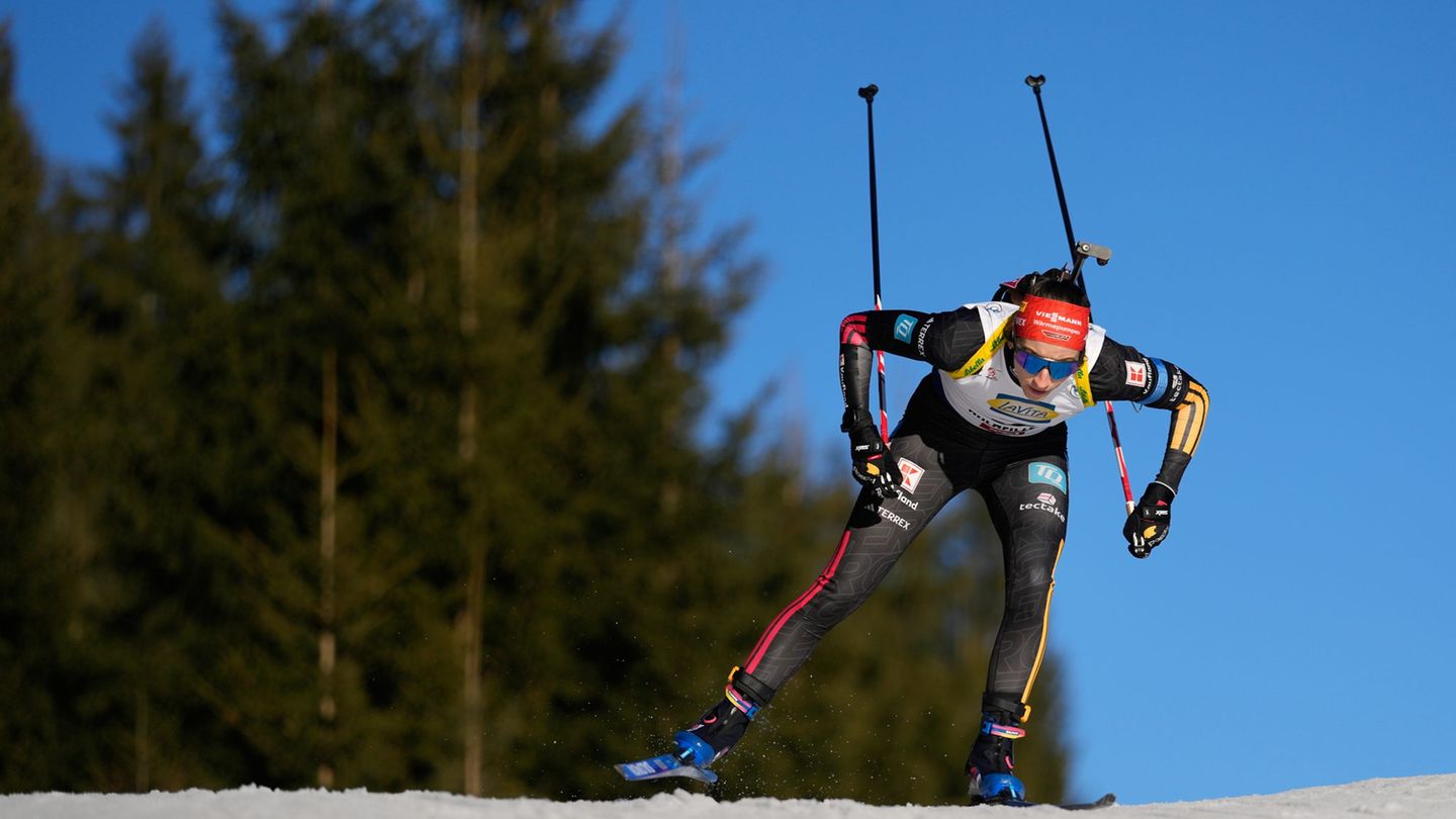 Vanessa Voigt fiel im Jagdrennen zurück. Foto: Matthias Schrader/AP/dpa