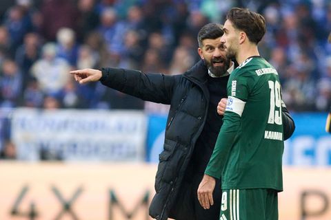 Der Trainer und sein Kapitän: Garanten für Schalkes Aufschwung. Foto: Bernd Thissen/dpa