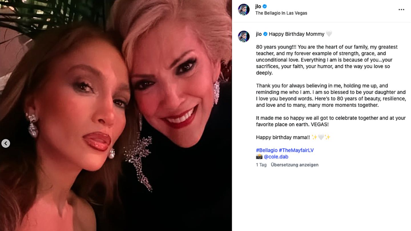 Vip News: Jennifer Lopez feiert ihre 80-jährige Mutter