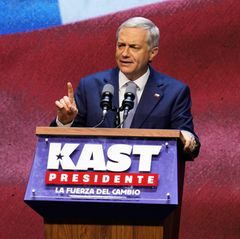 José Antonio Kast, neuer Präsident von Chile, hält nach der Stichwahl seine Siegesrede