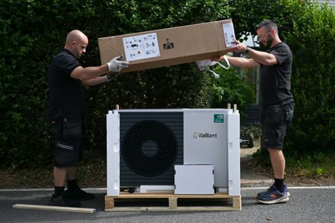 Wärmepumpe vor dem Einbau