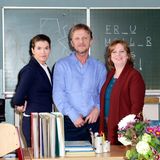 Anke Engelke mit Regisseur Sönke Wortmann beim Dreh von "Frau Müller