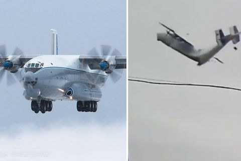 Antonow An-22 zerbricht im Flug