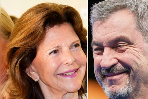 Kennen sich seit vielen Jahren: Königin Silvia von Schweden und Markus Söder.