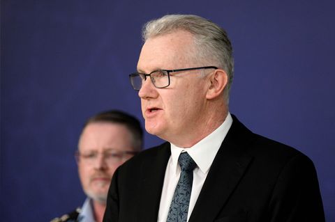 Anthony Albanese, der Premier von Australien, gibt nach dem Attentat am Bondi Beach ein Statement ab