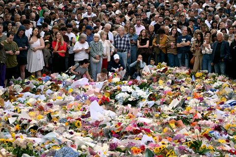 Trauernde am Bondi Beach