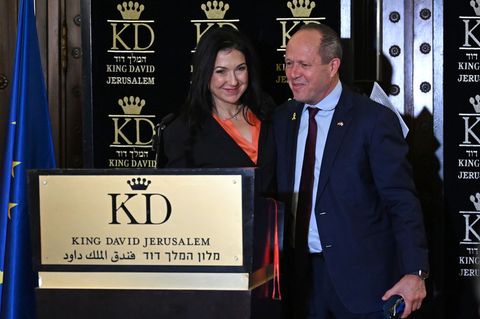 Katherina Reiche (CDU), Bundesministerin für Wirtschaft und Energie, trifft Nir Barkat, Minister für Wirtschaft und Industrie. F