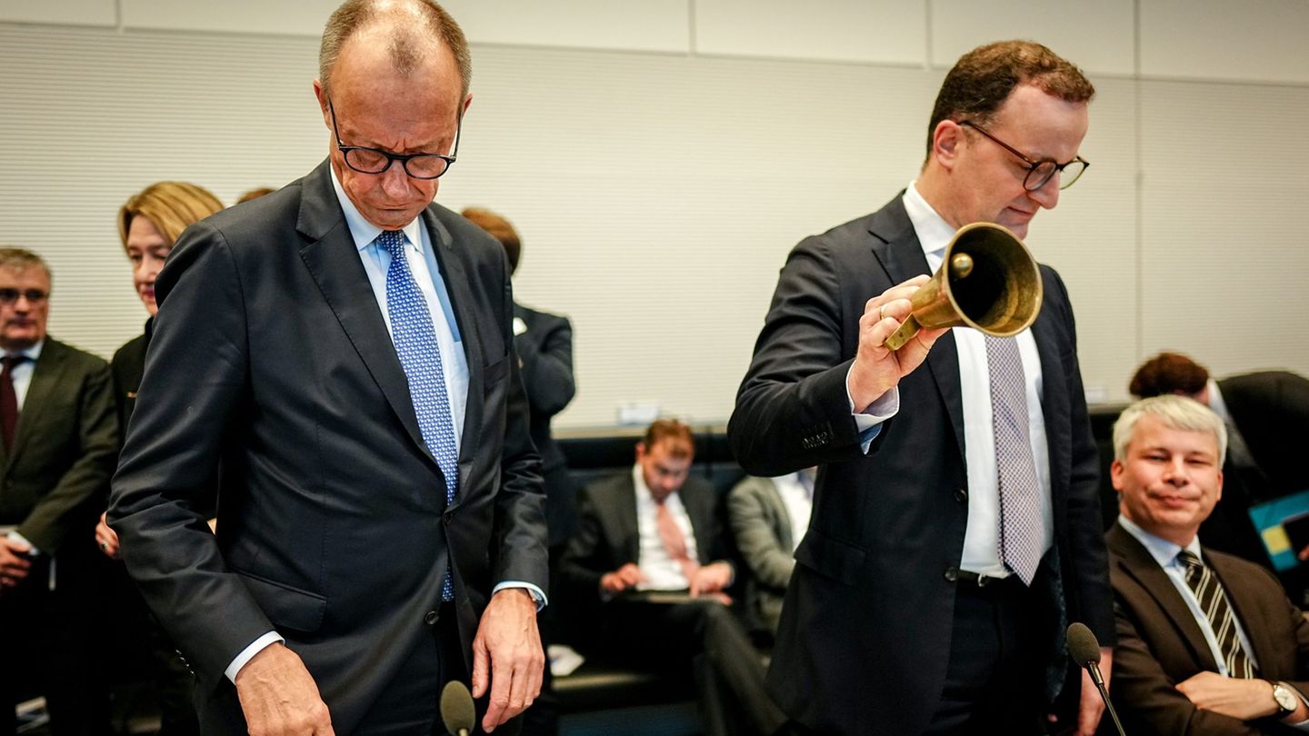 Merz unterrichtete heute die Unions-Fraktion über die Ukraine-Verhandlungen. Foto: Kay Nietfeld/dpa