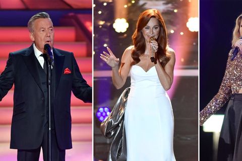 Roland Kaiser, Andrea Berg und Helene Fischer (re.) haben alle Weihnachtsalben für ihre Fans aufgenommen.