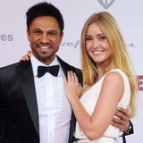 Daniel Aminati und – damals noch – Patrice Eva Fischer auf einer Filmpremiere im Januar 2020 in Berlin. Er hatte sie bei Instagram angeschrieben, musste aber ein wenig baggern, eh sie antwortete, erzählen die beiden im Juni 2025 der "Bild". "Mir gefiel, wie wundervoll Patrice Klavier spielt", sagt er