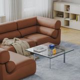 Wohnlandschaft Leder in Cognac