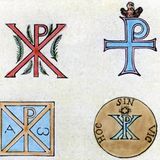 Der Ausdruck X-Mas kommt aus dem Englischen und heißt "Christmesse". X (Chi) ist im Griechischen der erste Buchstabe von Christus. Im alten Rom war X Symbol der ersten Christen (Bild). Mas(s) ist das englische Wort für "Messe"