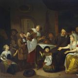 Zwischen den Jahren 1647 und 1660 war Weihnachten in England verboten – weil es moralisch verwerflich sei, wie der damalige Herrscher über die Insel, der Puritaner Oliver Cromwell, befand. Im Bild: Eine Weihnachtsfeier im Jahr 1685