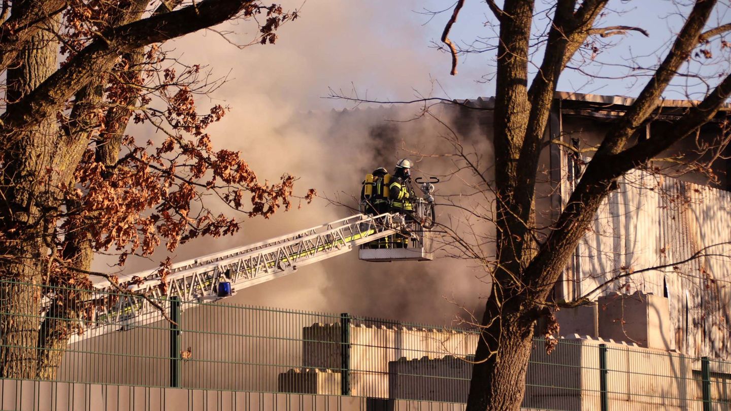 Auf dem Gelände einer Entsorgungsfirma in Ludwigslust war ein Müllhaufen in Brand geraten. Foto: Ralf Drefin/dpa