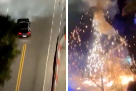 Geklauter Ferrari crasht bei Verfolgungsjagd mit Polizei – Video zeigt Moment