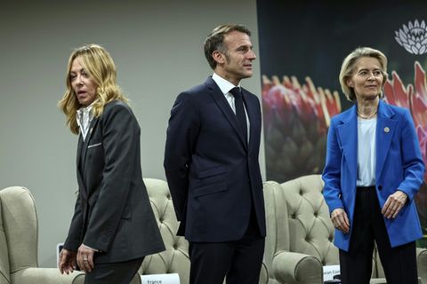 Meloni, Macron und von der Leyen