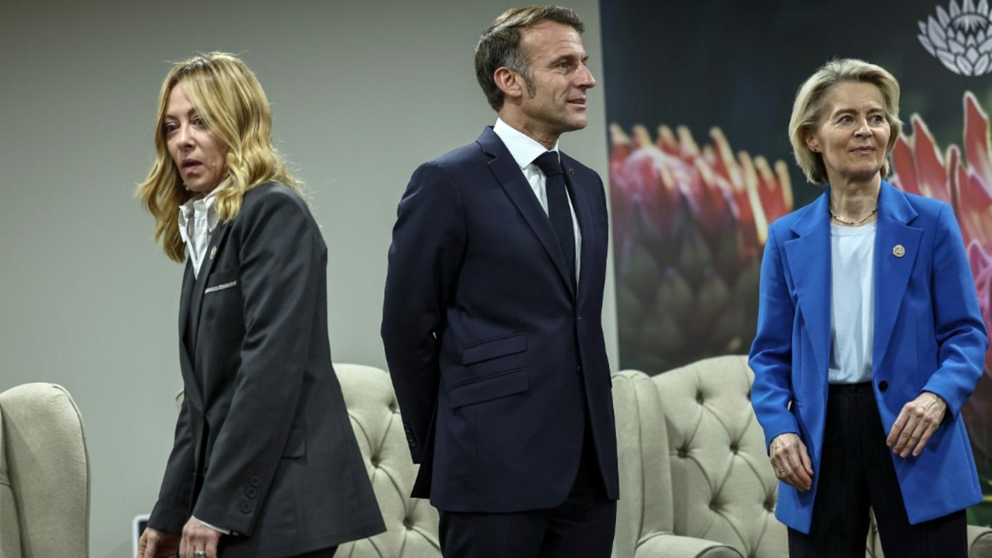 Meloni, Macron und von der Leyen