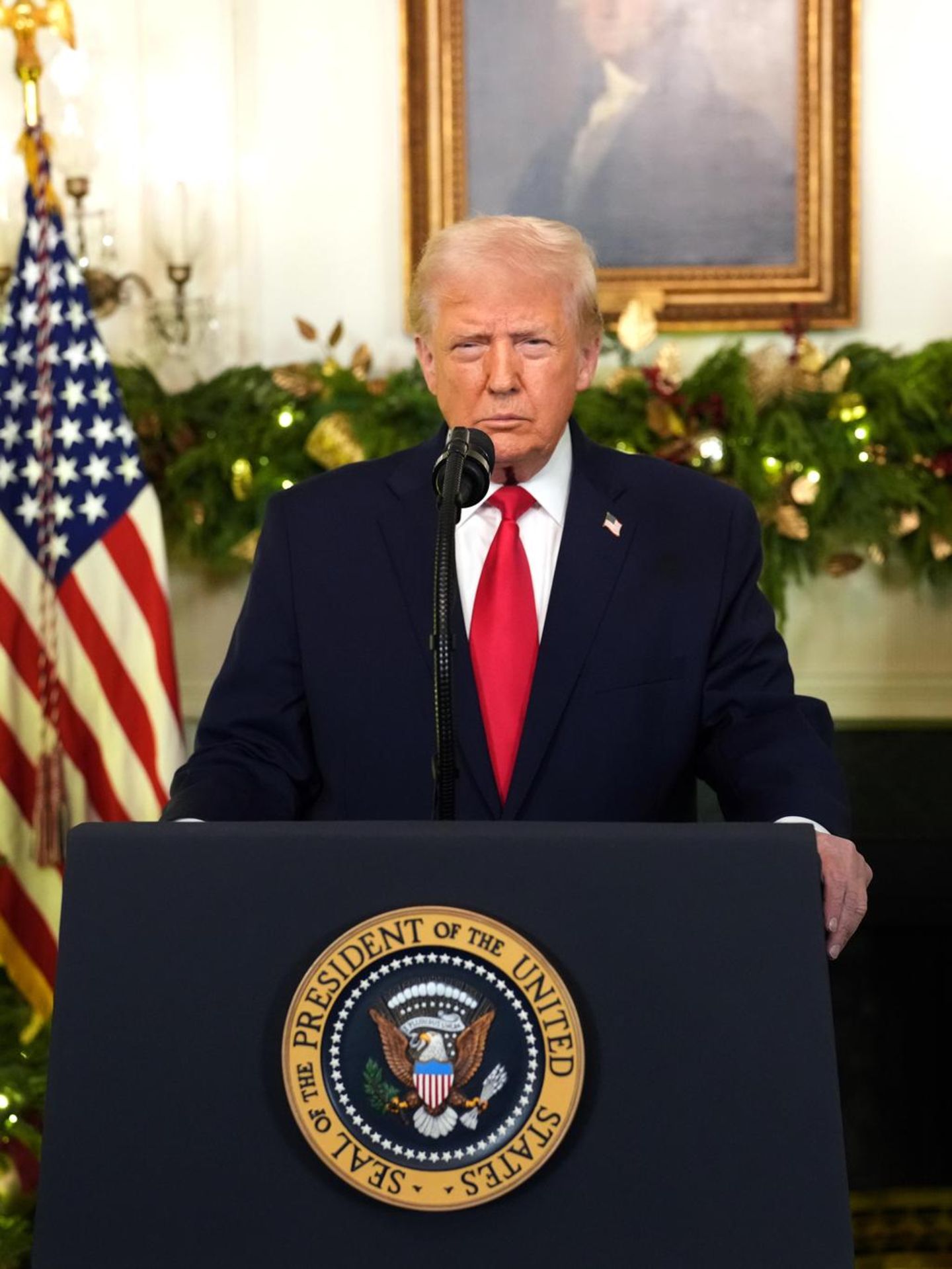 Donald Trump während seiner Ansprache