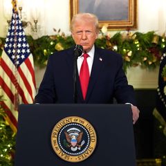 Donald Trump während seiner Ansprache