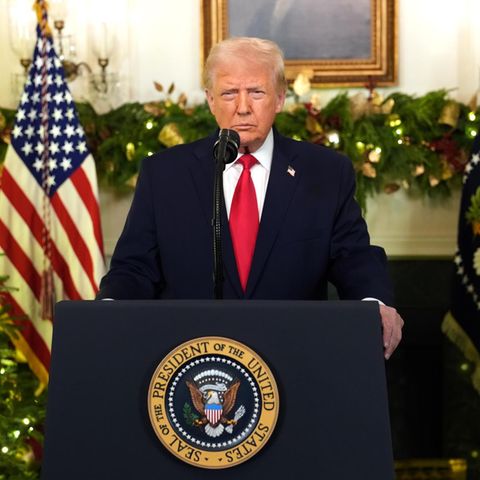 Donald Trump während seiner Ansprache